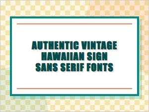 Vintage Hawaiian Resort Signs with Sans Serif Fonts