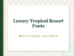 Tropical Paradise Fonts with Exotic Floral Accents